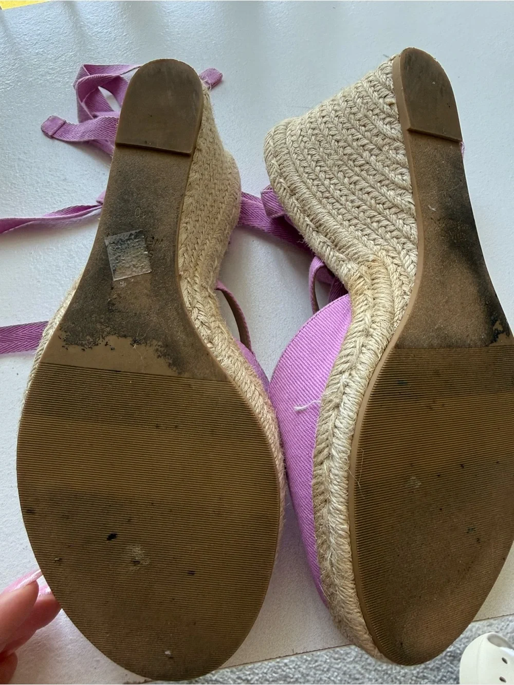 Stuart Weitzman Lavender Lace-Up Espadrille Wedges - Picture 3 of 5